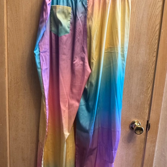 Dressed in LALA Playsuit 2XL - pastel tie die satin matching set - Picture 5 of 6